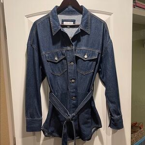 LOFT Denim Shirt - Shacket - Blazer - Jacket with Belt